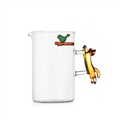 Caraffa Ichendorf Milano in Vetro BROCCA GATTO UCCELLINO - BROCCA GATTO UCCELLINO